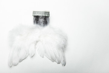 image of money wings white background 