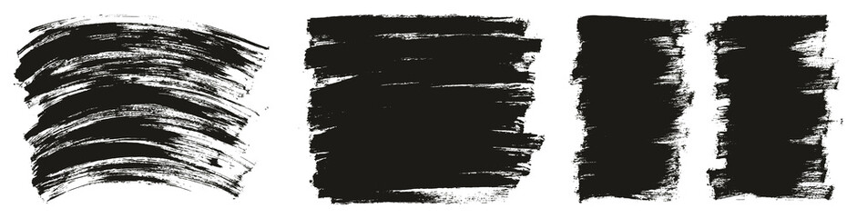 Flat Paint Brush Thin Curved & Long & Short Background High Detail Abstract Vector Background Set 