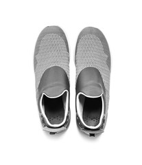 Pair of sport shoes on white background