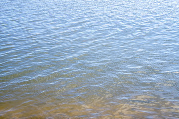 Blue seashore with clear water