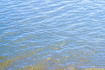 Blue seashore with clear water