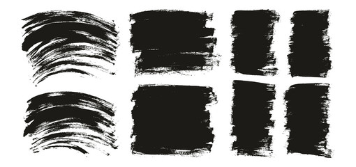 Flat Paint Brush Thin Curved & Long & Short Background High Detail Abstract Vector Background Set 