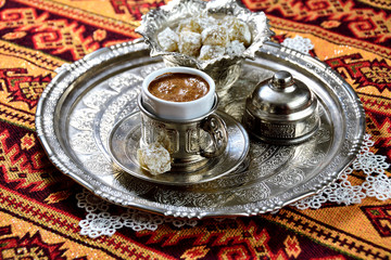 Turkish coffee with Turkish delight