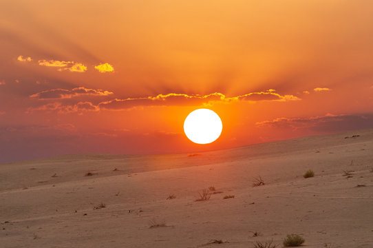 Sunset in the Omani Rub al-Chali Desert