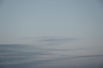 Beautiful milky sky in dusk