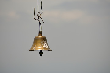Ringing bell in temple