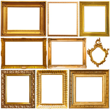 Collection of vintage picture frames