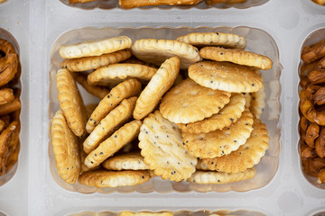 Mixed Snacks (close up shot; selective focus)