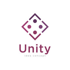 Creative Unity People Concept Logo Design Template