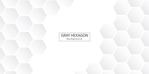 Obraz na płótnie Canvas Gray hexagon grid seamless pattern