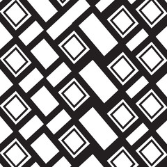 Seamless Vector Pattern. Black and white striped Background