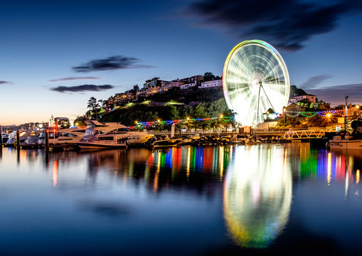 harbour, with ferris wheel in Torquay