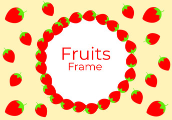 frame fruits ilustration