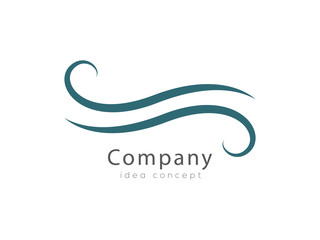 Creative Swoosh, Waves Concept Logo Design Template