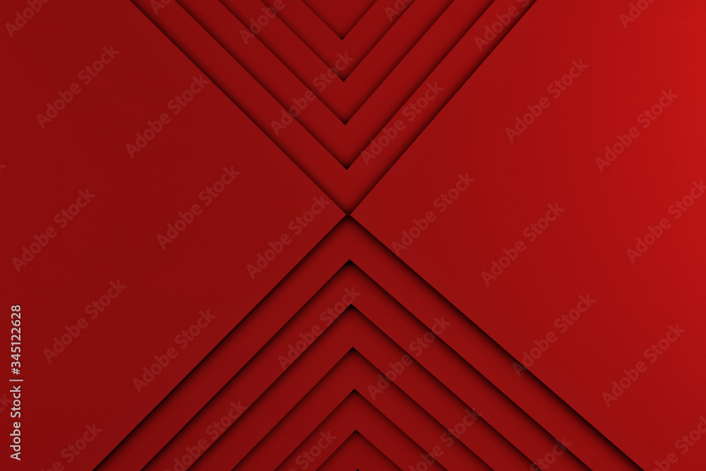 Aufkleber Simple Red Cardboard stack texture .red paper texture geometric top view simple copy space for backdrop design
