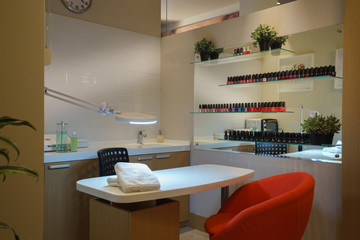 
Manicure room in a beauty salon