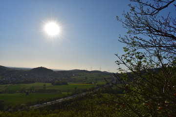 Berge, Dorf, Panorama