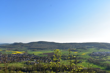 Berge, Dorf, Panorama