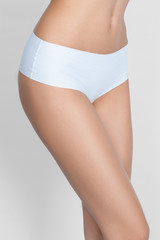 a woman in white underpants
