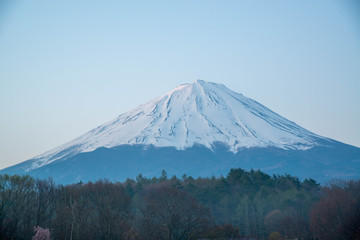 Fototapeta premium 冬の富士山とグラウンド