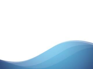 Abstract background, blue waves, flat design, copy space, vector, wavy elements for presentation, template