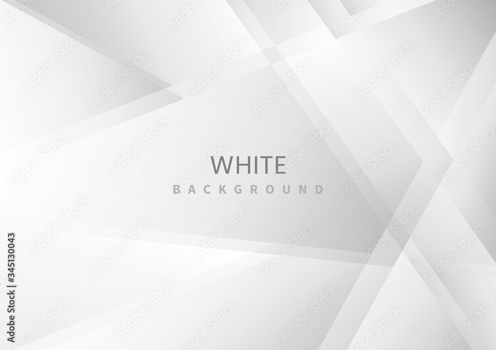 Aufkleber abstract white and gray triangle overlapping layer background.