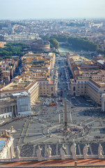 Fototapeta premium St. Peter's Square (in italian Basilica di San Pietro a Roma) Rome Italy
