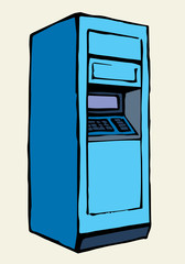 ATM device icon. Vector drawing