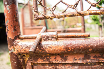 rusty old rusty metal lock