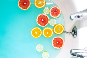 citrus in a bath