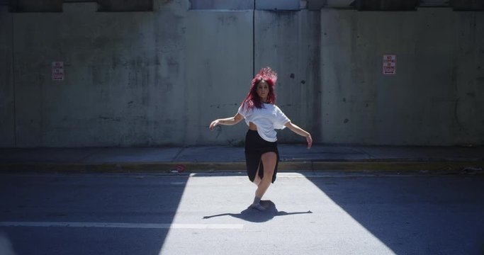 Female hip hop dancer dancing 