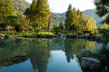 Park scenery in autumn