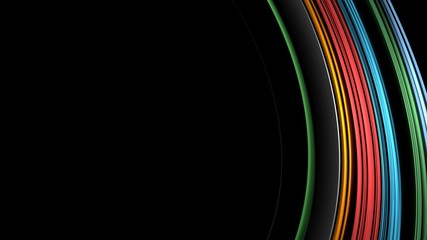 Black background with coloured stripes 