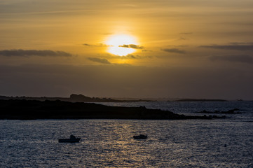 Coucher de soleil en mer d’Iroise