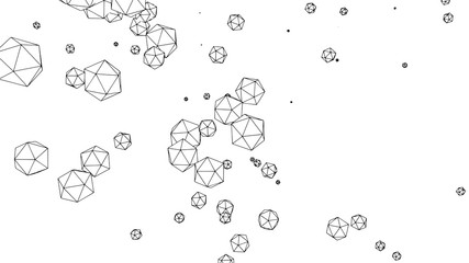 Abstract background, modern pattern with polygonal spheres, vector illustration