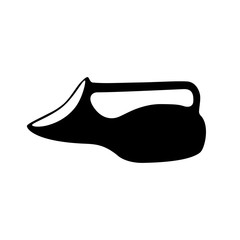 Female urinal  vector on white background. Use in case girl can not get up to urinate. Silhouette vector design. 