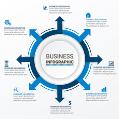 Unique Business Infographics with 4 options. Vector infographic element. - Vector