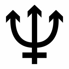 Neptune zodiac sign icon © luisrftc