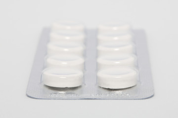 aspirin table in white background