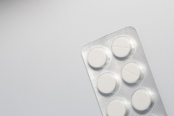 aspirin table in white background