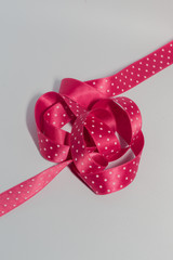 Ribbons Polka Dot Pink White Messy Colorful  Patterns 