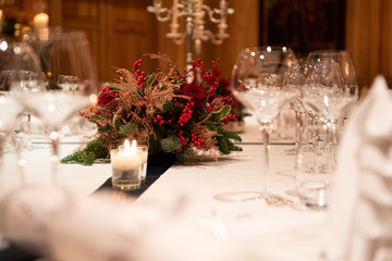 Cena de navidad mesa