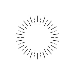 Vintage sunburst. Star burst design element on white background