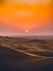 Sunset in the Arabian desert
