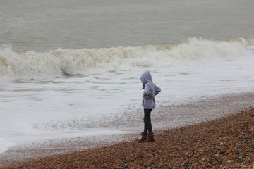 little girl on the beach