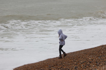 little girl on the beach