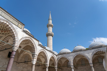 A minaret in the city of Istanbul
