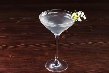 Glasses Martini cocktail on the table