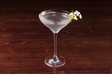 Glasses Martini cocktail on the table