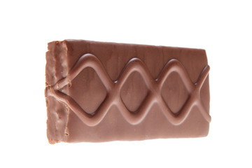 The Chocolate biscuit Isolated on White Background